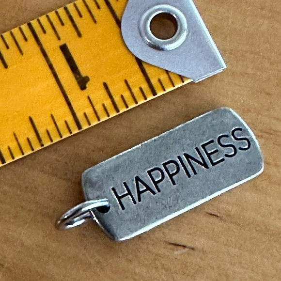 Origami Owl Silver Happiness Tag Pendant - Picture 2 of 3
